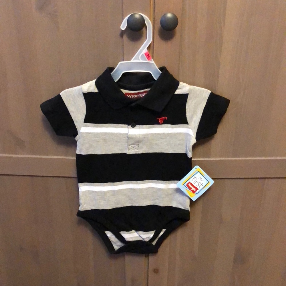 Wrangler collared onesie